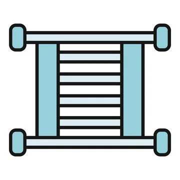 Gym wall bars training equipment icon exercising Stock Illustration