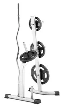 Gym weight rack isolated on white background Stock Illustration