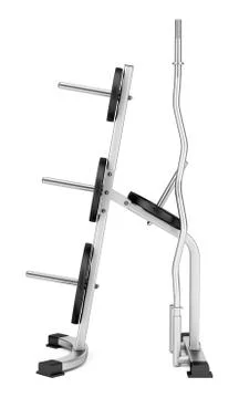 Gym weight rack isolated on white background Stock Illustration