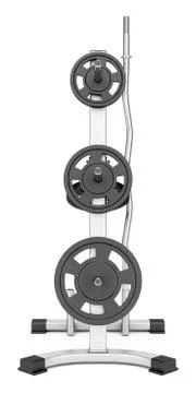 Gym weight rack isolated on white background Stock Illustration