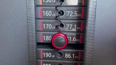 Gym Weight Stack with Pin Selector Vidéo 318746568