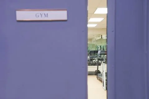 Gym window Stock Photos
