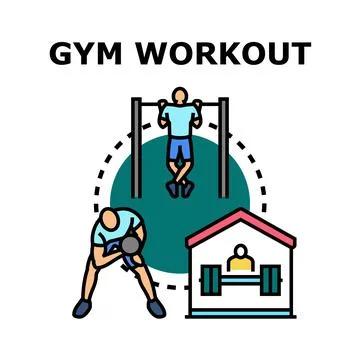 Gym workout concept combining outdoor and home exercises Stock Illustration