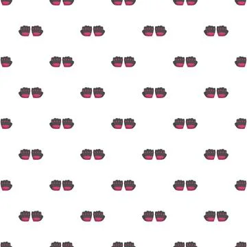 Gym workout gloves seamless pattern background concept Illustrazione stock