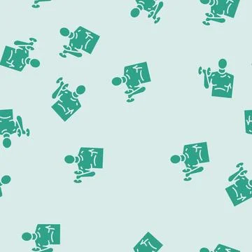 Gym workout glyph seamless pattern Stock Illustration