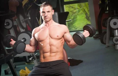 Gym workout. Stock Photos