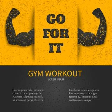 Gym workout poster Stock Illustration
