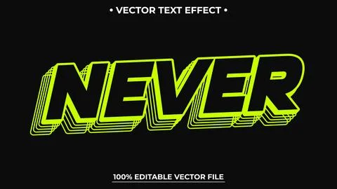 Gym workout text effect editable fitness and wellness customizable font style Stock Illustration