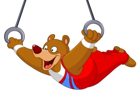 Gymnast bear Stock Illustration