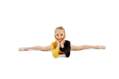 Gymnast doing a split. Stock Photos