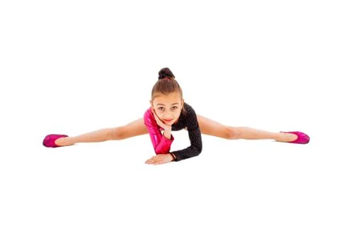 Gymnast doing a split. Stock Photos