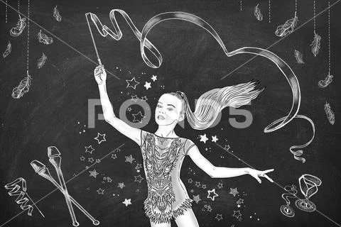 Gymnast girl PSD Template