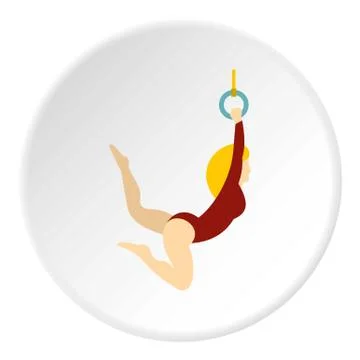 Gymnast icon circle イラスト素材
