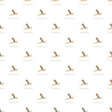 Gymnast performing a jumping leap pattern on white background Stock Illustration