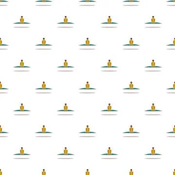 Gymnast performing on rings in repeating pattern Stock Illustration