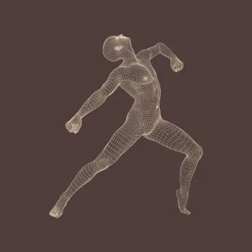 Gymnast performs an artistic element. Rhythmic gymnastics. Stock Illustration