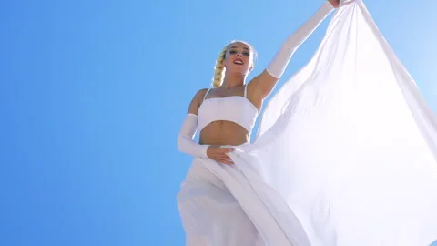 Gymnast performs on the pole Stock Footage 306452025