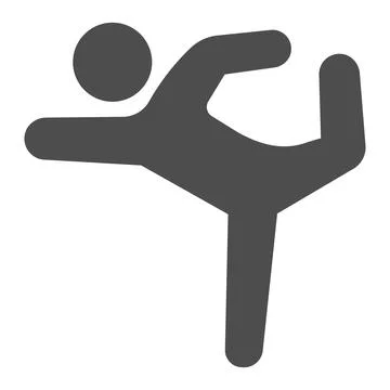 Gymnast solid icon, Diet concept, athletic person sign on white background Stockillustratie