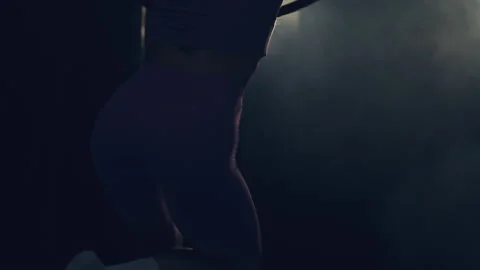 The gymnast is spinning in the ring Video stock 187535018