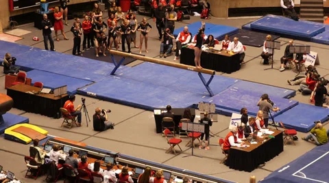 Gymnastic beam moves 動画素材 36244955