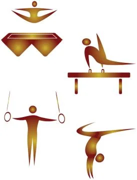 Gymnastic collection Stock Illustration