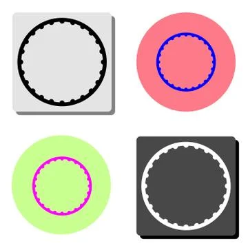 Gymnastic Hula Hoop. flat vector icon Stock Illustration