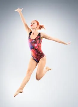Gymnastic jump 스톡 사진