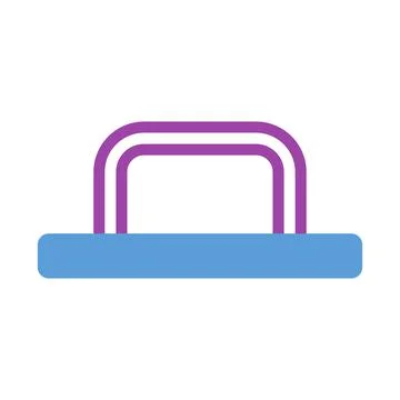 Gymnastic Parallel Bars Minimalist Flat Design Stock Illustration