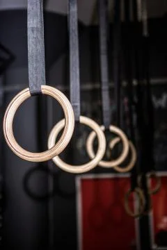 Gymnastic rings Stock Photos