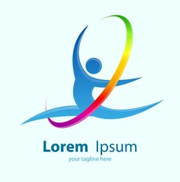Gymnastic symbol Stock Illustration