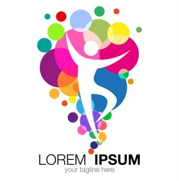 Gymnastic symbol Stock Illustration