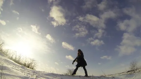 Gymnastic tricks on snow. Video stock 45998028