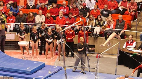 Gymnastic uneven bars routine 動画素材 36252954