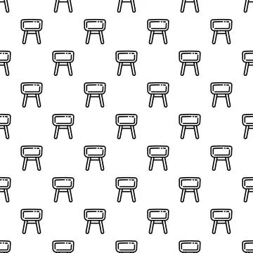Gymnastic vaulting horse continuous pattern background Stock Illustration