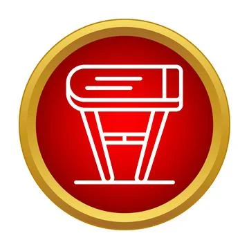 Gymnastic vaulting horse simple linear icon design Illustrazione stock