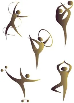 Gymnastics collection Stock Illustration