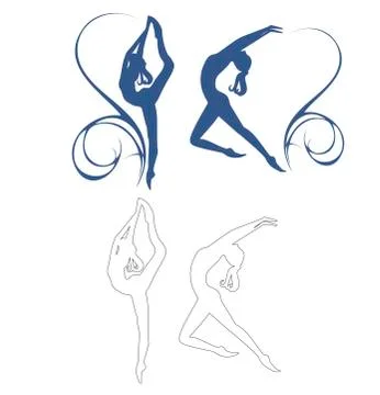 Gymnastics girl vector Stockillustratie
