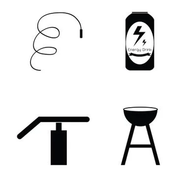 Gymnastics icon set Stock Illustration