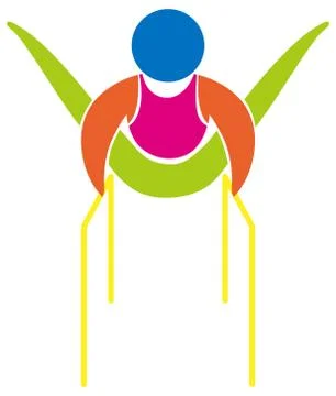Gymnastics with parallel bars icon イラスト素材