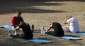 Gymnastics at park HD Footage