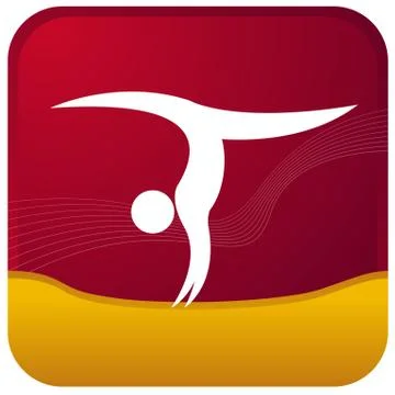 Gymnastics posture Stock Illustration