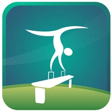 Gymnastics postures Stock Illustration