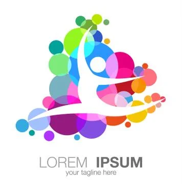 Gymnastics symbol Stock Illustration