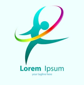 Gymnastics symbol Stock Illustration