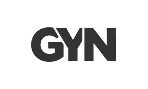 GYN logo design template with strong and modern bold text. Initial based ve.. Illustrazione stock