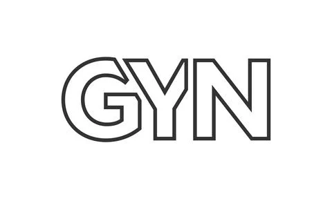 GYN logo design template with strong and modern bold text. Initial based ve.. Stock Illustration