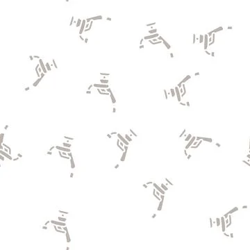 Gynecological chair glyph vector seamless pattern sign Illustrazione stock