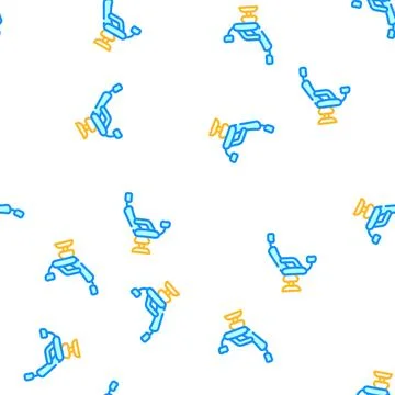 Gynecological chair vector seamless pattern sign Stock Illustration