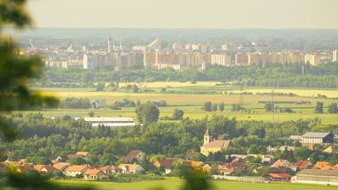 Gyor Spring Cityscape Stock Photos