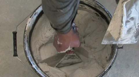 Gypsum bucket Video stock 11832572